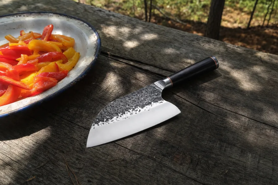 Customer photo: on a picnic table at a campsite